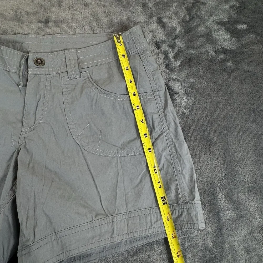 KUHL Kurve Kontra Cargo Shorts Granite 6” Ins Hiking Outdoor Lightweight NWOT
